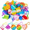 Wekuw 30 Pezzi Pop it Fidget Toys Antistress Portachiavi Fidget Toys (Con Fibbia)