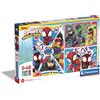 Clementoni - 25282 - Supercolor Puzzle - Marvel Spidey and His Amazing Friends - 3X48 Pezzi (Include 3 Puzzle Da 48 Pezzi) - Puzzle Bambini 4 Anni, Puzzle Cartoni Animati - Made In Italy