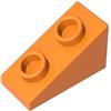 XYEIUGO GDS-90264 Mattoncino Inclinato 1x2x1 50 Pezzi compatibile con Lego Mattoncini da Costruzione MOC Colore Orange