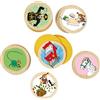 Pippi Langstrumpf Pippi Kids Game Memo - Gioco in Legno per Bambini - Gioco Memoria con 38 Vassoi in Legno - Prodotto Pippi con Licenza Ufficiale - Per Bambini 3+