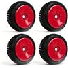 HERCHR 4 Pezzi 1/8 17mm Hex RC Ruote Pneumatici RC Pneumatici per Camion Pneumatici per Ruote in Gomma Sostituzione Accessori per HPI RC Fuoristrada(Rosso)
