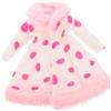 CIYODO Abbigliamento per Bambole 30 CM Cappotto in Peluche Rosa Comodo e Decorativo per Vestire Bambole in Scenari di Gioco e Collezione