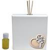 DLM Bomboniere DLM-A634 Bomboniera Profumatore in ecopelle cm 11x11x4 con scatola e profumo linea Cuore Albero della Vita Portafortuna per Matrimonio Anniversario Comunione Cresima Battesimo Compleanno