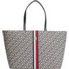 Tommy Hilfiger TH Jacquard Ess Tote AW0AW19063 Crossover, Blu, Taglia Unica