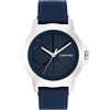 Calvin Klein Orologio Analogico CK Reset da Uomo con Cinturino in Pelle Blu - 25200526