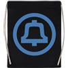 Newtee Bell System 1969 Borsa da Palestra Nera in Cotone Riutilizzabile con Coulisse Black Gym Bag Cotton Reusable Drawstring Sport Bag