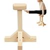 Generisch Attrezzatura per allenamento in legno, per esercizi di forza corporea | Impugnatura ergonomica in legno, supporto stabile per esercizi, per uomini e adulti, per interni ed esterni, casa, palestra