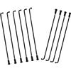 GMZQSN Raggi neri 10G 3,14 mm per e-bike - Raggi in acciaio J -Bend con nippli per mozzo ruota motore, MTB e riparazione di biciclette elettriche (20 pezzi, 140 mm)