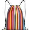 Anceky Zaino con coulisse, borsa da palestra con coulisse, borsa da nuoto a strisce colorate per uomo e donna
