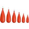 SOESFOUFU 6 Pezzi Tappo da Pesca per Allenamento Lancio, Casting Plug da Pesca in PVC Arancione, Riutilizzabile, per Principianti e Pescatori Professionisti, Acqua e Salata