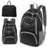 JynxtoyZeal Zaino Trekking 35Litri Impermeabile Pieghevole Zainetto Uomo Donna Nero | Zaino da Viaggio Grande Capacità Zaini da Escursione Sportivo Montagna Campeggio Scuola 46x15x30cm