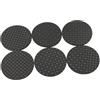 Drawup Tappetino per tapis roulant 6 pezzi cuscinetti antiscivolo per attrezzature da palestra protezione del pavimento riduzione del rumore assorbimento degli urti nero 10 x 10 cm