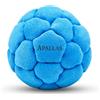Apallas Hacky Sack - Sacco da 50 g, in pelle, professionale, con cuciture senza busto, simmetria a 32 pannelli, materiale scamosciato cucito a mano, perfetto per calci, trucchi e giochi freestyle (1