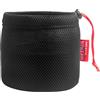 Vervevum Borsa per pentole da campeggio, Borsa per kit di pentole da campeggio, Organizer per posate da cucina con coulisse, da esterno in rete di nylon nero per pesca al barbecue 22x25 cm, Stoccaggio