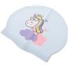 TOYANDONA Cuffia da Nuoto in Silicone Blu Unicorno per Ragazzi | Riduce Attrito in Acqua, Comoda da Indossare e Togliere, per Amici e Adulti