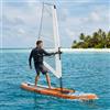 Augerlite Triton - Tavola da SUP gonfiabile con vela, 330 x 76 x 15 cm, in PVC, con pagaia, pompa a mano, borsa per il trasporto, per sport acquatici all'aperto in mare, fiume e mare, stabile e