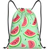 Anceky Zaino con coulisse, borsa da palestra con coulisse, borsa da nuoto estiva a forma di anguria per uomo e donna