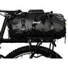 SHUAIGUO Borsa impermeabile da 20 l, borsa multifunzione per bicicletta, borsa per il bagagliaio del sedile posteriore, borsa da campeggio, canottaggio, kayak, viaggi, spiaggia (nero)
