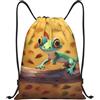 Anceky Zaino con coulisse, borsa da palestra con coulisse, animali dei cartoni animati, borsa da nuoto per uomo e donna