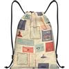 Anceky Zaino con coulisse, borsa da palestra con coulisse, molti attrezzi, borsa da nuoto per uomo e donna