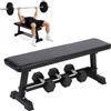 Relaxdays panca pesi in acciaio, supporto manubri fino a 300 kg, nera | 46 x 36 x 105 cm, rivestimento PU