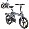 DYU T1 Bici Elettrica Pieghevole 20 Pollici, con Sensore di Coppia Centrale | Batteria rimovibile 36V 10Ah, fino a 60 km, 7 velocità, portapacchi, freni a disco e reggisella ammortizzato