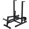 GORILLA SPORTS® Dip Station con Carico a Dischi Parallele Acciaio 200 kg | Parallele e dip bar per home gym - dischi da 30 e 50 mm - cintura inclusa - calisthenics e allenamento a casa