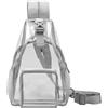 CAZSTYK Borsa a tracolla trasparente per zaino a tracolla in PVC, Gray