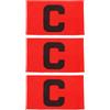 Toyvian Fascia da Capitano Design Antiscivolo Regolabile 3 Pezzi in Elastico Calcio Rosso e Materiale Confortevole per Partite e Allenamenti di Squadra