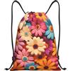 Anceky Zaino con coulisse, borsa da palestra con coulisse, borsa da nuoto con fiori colorati per uomo e donna