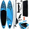Augerlite Set di tavola da SUP gonfiabile, 305 x 76 x 15 cm, blu, per tempo libero, touring, yoga, fitness, attività all'aperto, acqua, lago, mare, fiume, spiaggia, stabilità, equilibrio, campeggio