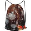 Anceky Zaino con coulisse, borsa da palestra con coulisse, fiori e farfalle, borsa da nuoto per uomo e donna