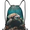 Anceky Borsa con coulisse leggera, piccola, borsa da palestra per donna, zaino da calcio trasparente, per viaggi sportivi