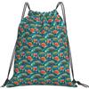 Tamiger Oceano Pesce subacqueo Stampa Leggero Pieghevole Coulisse Zaino Outdoor Sport Borsa Allenamento Viaggi Yoga, bianco, One Size, Classico