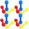 TOYANDONA 6 Paia Manubri per Plastica Colorata, per Attività | Asilo e Ginnastica Mattutina, Impugnatura Facile, Coordinazione Motoria, Forza, per Gruppi e Piccoli