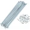 GMZQSN Spokes 13G 173-265mm con argento Tone Nipples - Zincato Bike Wheel Spokes for MTB Road Bike Wheel Repair(36 pezzi 177 mm)
