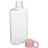 TOYANDONA Borraccia Piatta Portatile da Viaggio Rosa in Plastica Grande | Forma, Struttura a Tenuta, per Campus e Palestra, Leggera da Riporre in Zaini e Borse