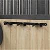 Bendmaxx Supporto per briglia in ferro verniciato a polvere, colore nero, per 3 briglie con gancio, sella, briglia e cavezza, per stalla, equitazione e cura dei cavalli