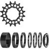 Generic Biciclette Single Speed Kassette Cogged | 16T 18T Mountain Bike Set di conversione a velocità singola con distanziatore e anelli di bloccaggio