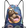 Anceky Zaino con coulisse, borsa da palestra con coulisse, animali, con dolce borsa da bagno per uomo e donna