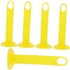 TEHAUX 5 Pezzi Supporto per Dischi da Allenamento Calcio, Portadischi, PVC Giallo Maniglia, Portatile, per Tenere Ordinati i Marker Tray, per Skateboarding e Trasporto