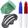 Neptuiby Strumento per marcare l'allineamento della Pallina da Golf, marcatore della Linea Pallina da Golf con 2 pennarelli Colorati, Adatto alla Borsa, 2 Pezzi