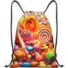 Anceky Borsa con coulisse leggera, piccola borsa da palestra per donne, caramelle dolci, zaino da calcio per viaggi sportivi