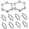 UKCOCO 10 Pezzi Adattatore Flangia per Rotore Freno Disco Bici in Acciaio al Carbonio 6 Bulloni, Base Disco Freno 34mm per Montaggio Posteriore, Prestazioni Stabili e Dissipazione Calore