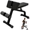 Relaxdays panca fitness pieghevole regolabile, iperestensioni, nera | curl e addominali, fino a 150 kg, multifunzione