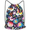 Anceky Zaino con coulisse, borsa da palestra con coulisse, animali colorati, borsa da nuoto per uomo e donna