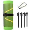 Luwecf Tappetino da Golf Composito, Superficie in metallo, Attrezzo, Esercizi di precisione, Tappetino da golf con 4 picchetti e 1 moschettone