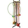 MegLob Rastrelliere per Corde da Salto per scuole, Supporti per Attrezzature Sportive a Quattro Ruote, carrelli portaoggetti mobili per palestre e Uso Commerciale, scaffalature Portatili