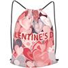 Anceky Zaino con coulisse, borsa da palestra con coulisse, borsa da nuoto a forma di cuore per San Valentino, per uomo e donna
