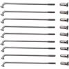GMJBNS 36 pezzi 12 G (2,6 mm) Heavy-Duty Silver Steel E-Bike Spokes 45-305 mm con 12 mm Nipples - J-Bend Spokes for Electric Bicycle, Motorcycle & Scooter Wheel Repair(60 mm)